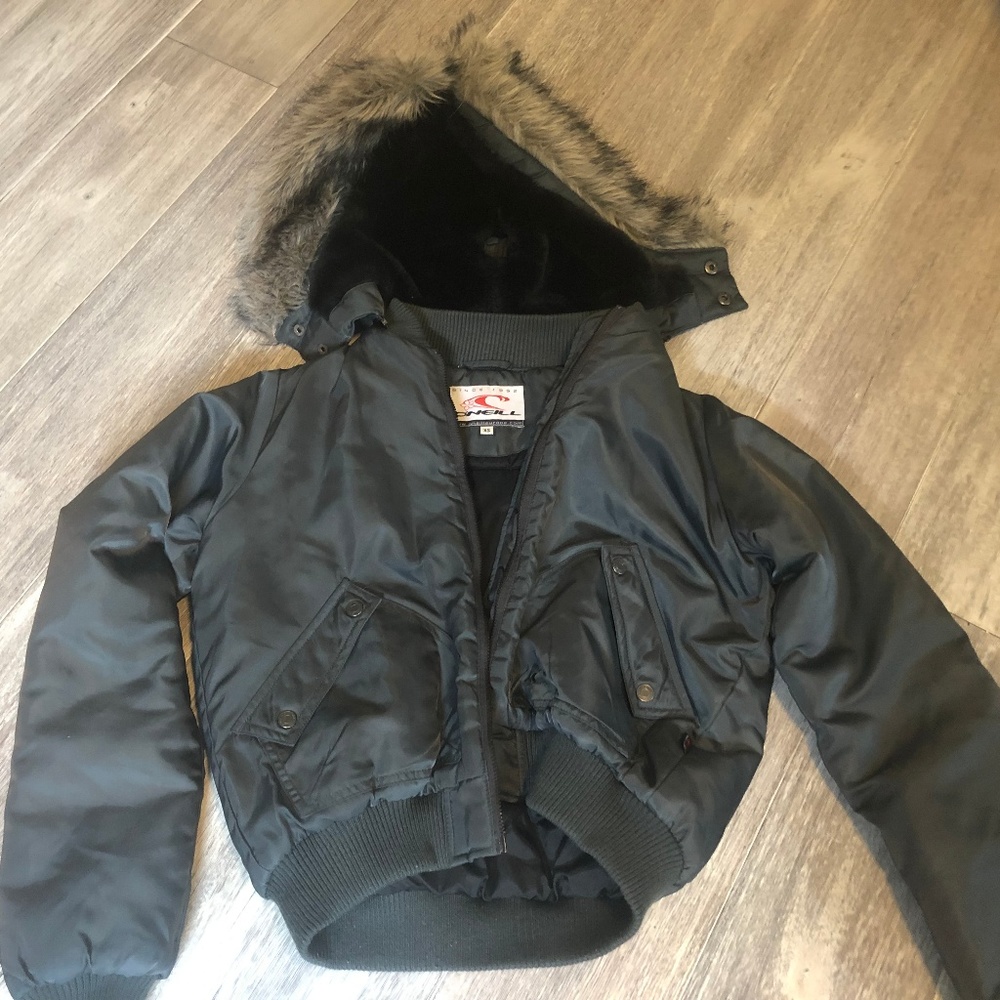 New O'Neill Grey heavy jacket Tiger embroidery